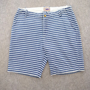 Scotch & Soda Shorts Mens Medium Blue Logo Casual Striped Drawstring